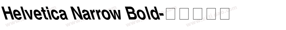 Helvetica Narrow Bold字体转换